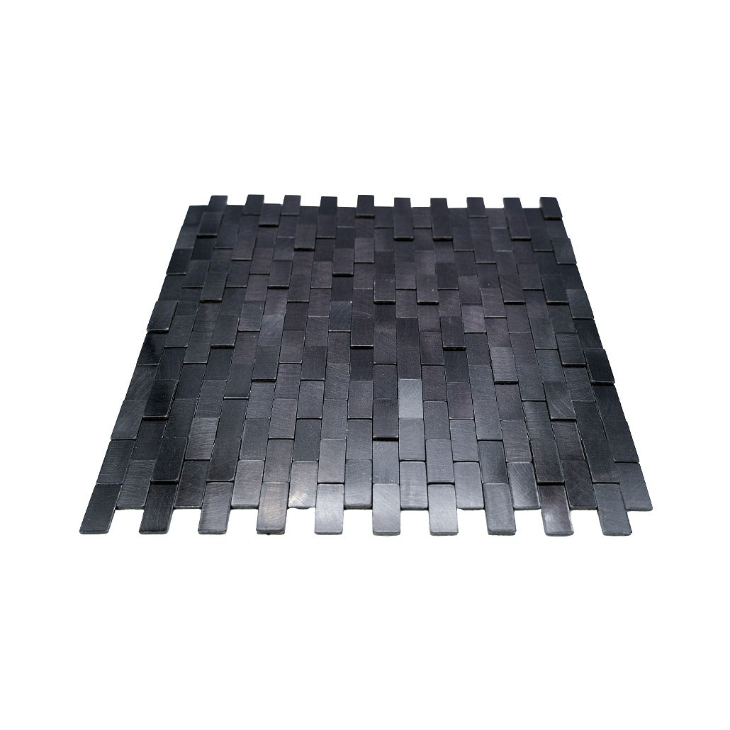 Peel and Stick Backsplash | Brick 3D Graphite | 11.73×11.81"