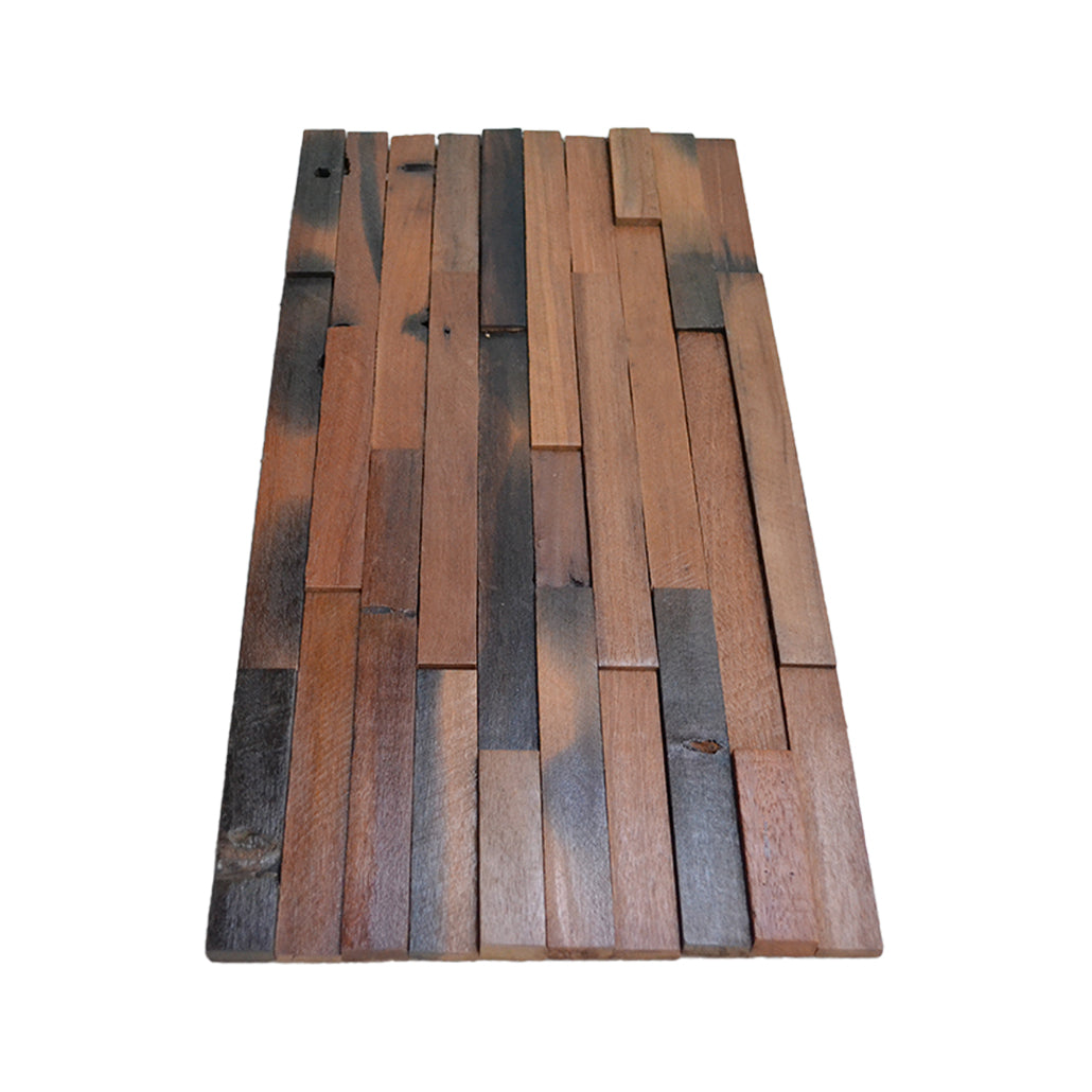 Wood Mosaic Panel | Wide Shipwood Wood Tile | 12×24”