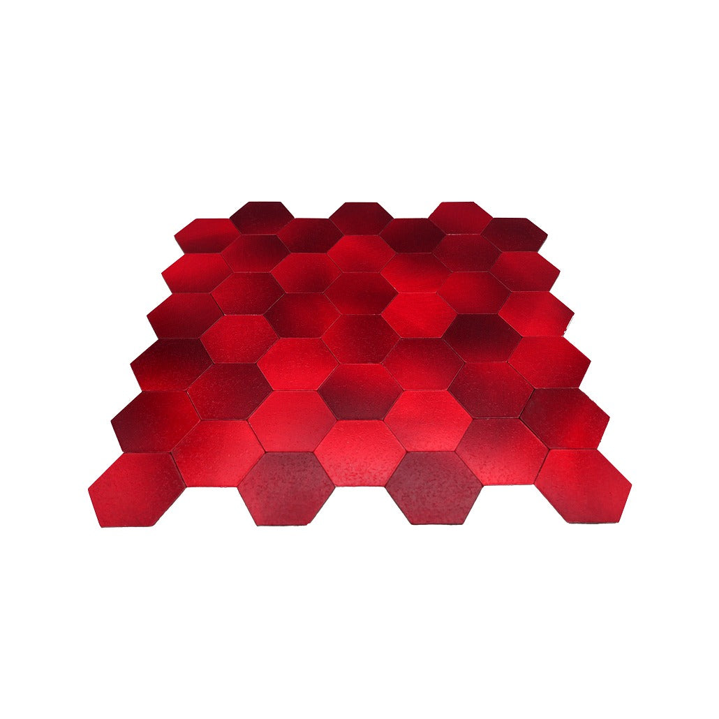 Peel and Stick Backsplash | Hexagon Red | 11.5×11.34"