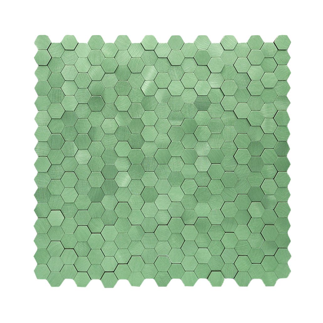 Peel and Stick Backsplash | Mini Hexagon 3D Pastel Green | 11.73×12.09"