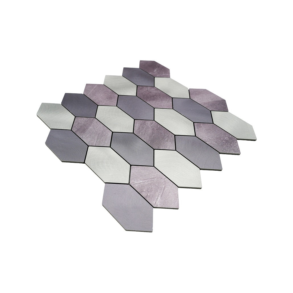 Peel and Stick Backsplash | Picket Mauve | 11.81×11.81"
