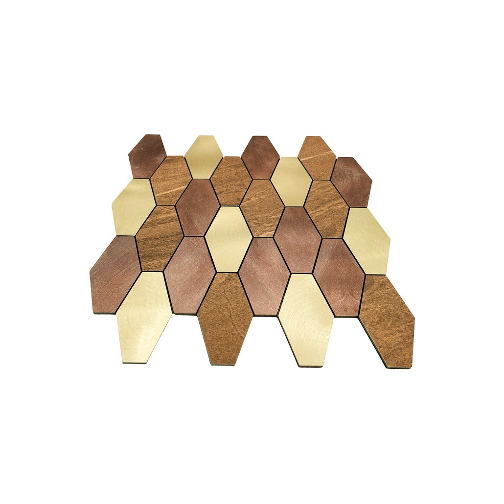 Peel and Stick Backsplash | Picket Brown | 11.81×11.81"