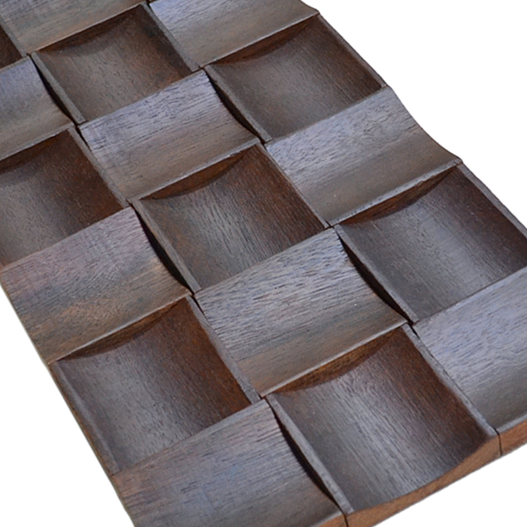 Wood Mosaic Panel | Merbau Long Wood Tile | 12×24”