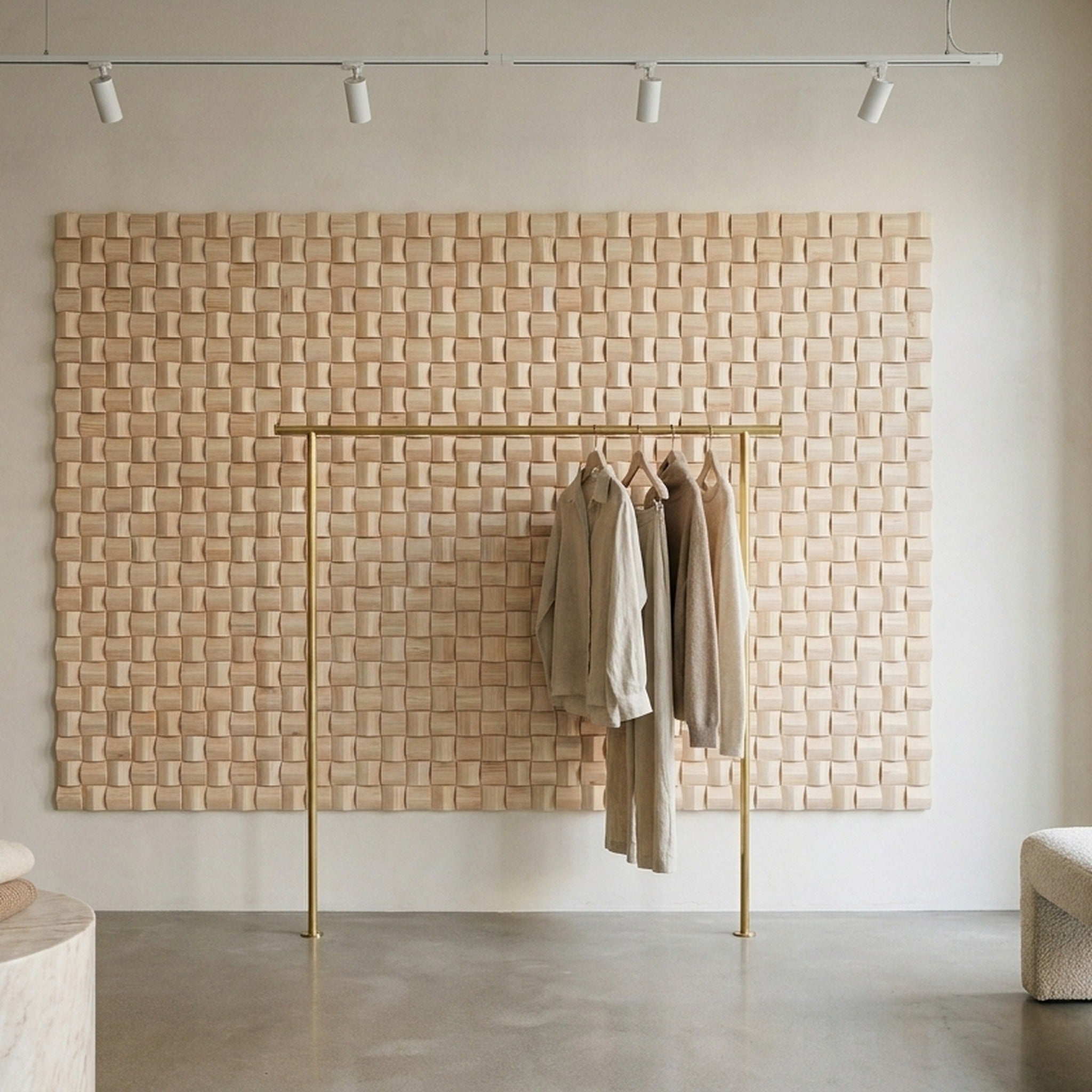 3D Wood Wall Panel | Ash | 12×12"
