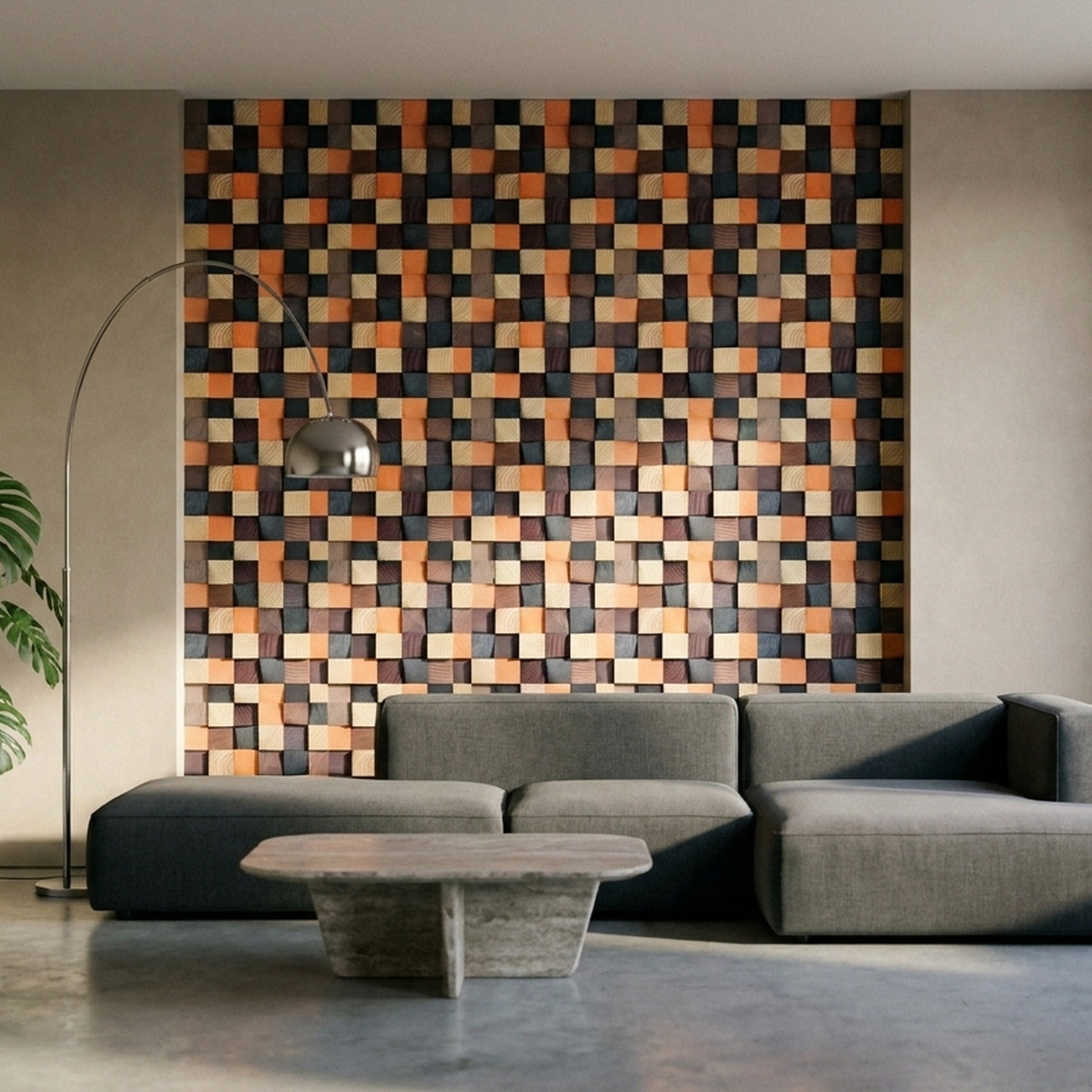 3D Wood Wall Panel | Bold Pine | 12×12"