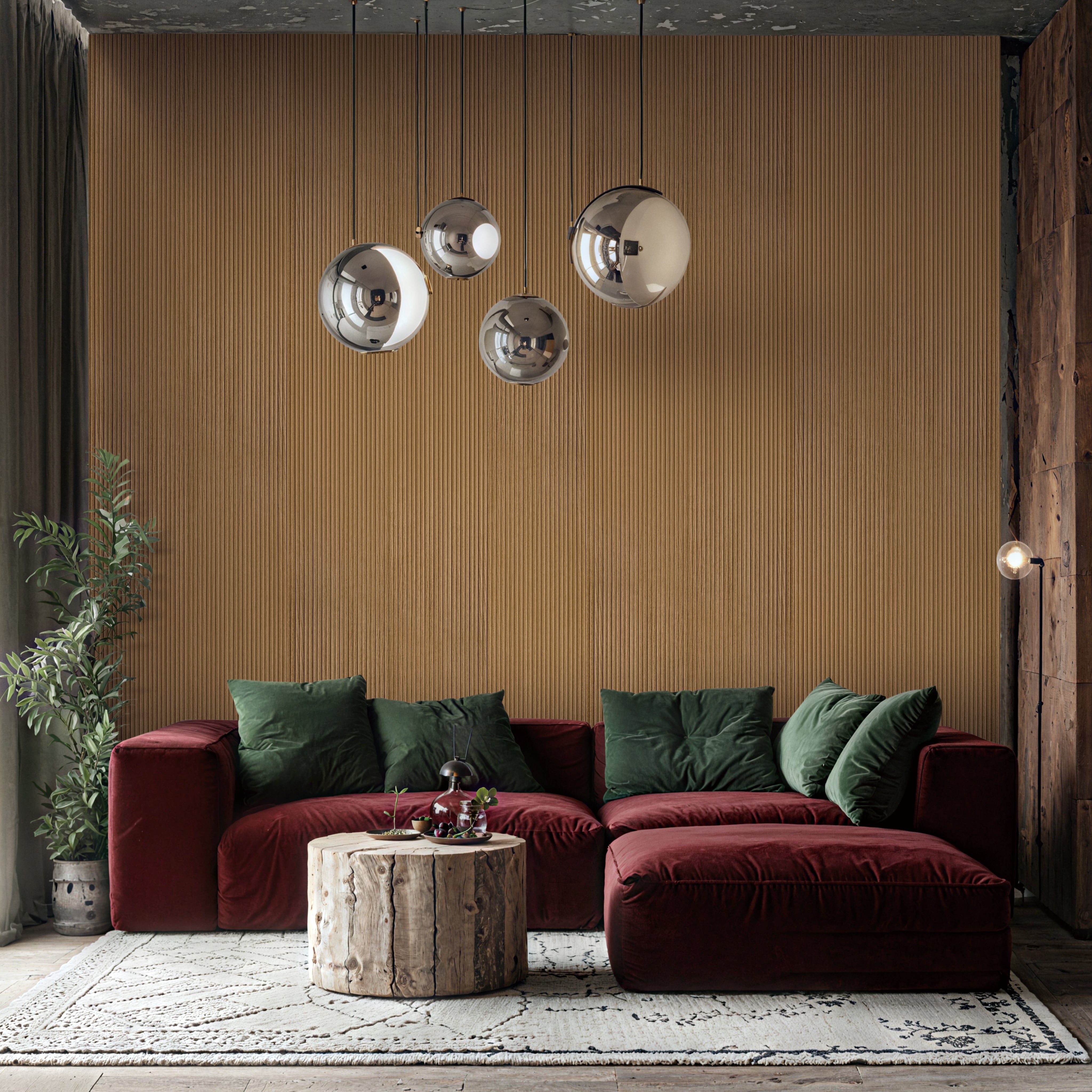 Fluted Wall Panel | Rustic Oak | Modern Flexible Design