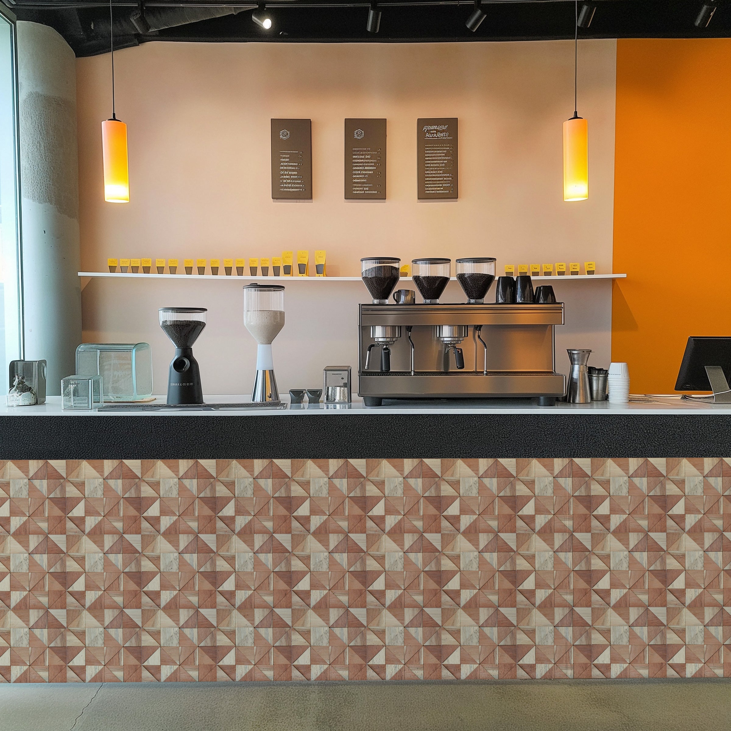 Wood Mosaic Panel | Merbau Wood Tile | 12×12”