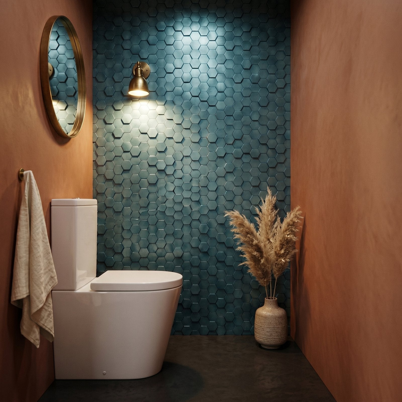 Peel and Stick Backsplash | Hexagon Blue | 11.5×11.34"