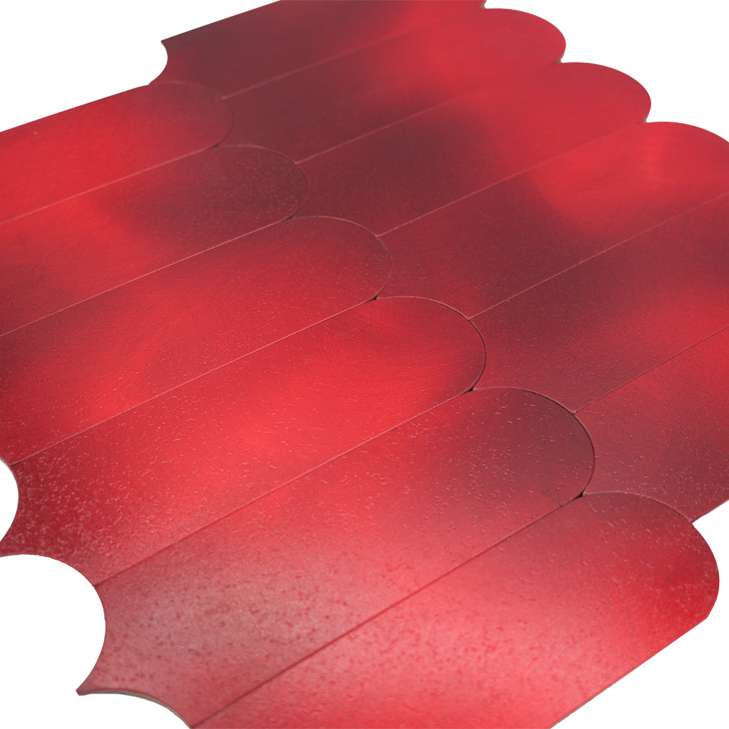 Peel and Stick Backsplash | Arch Red | 11.73×11.34"