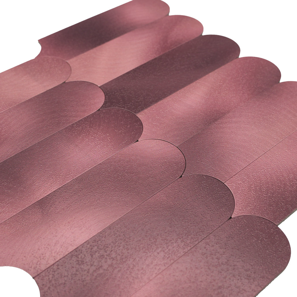 Peel and Stick Mosaic Tile | Arch Pink | 11.73×11.34 in | Metal