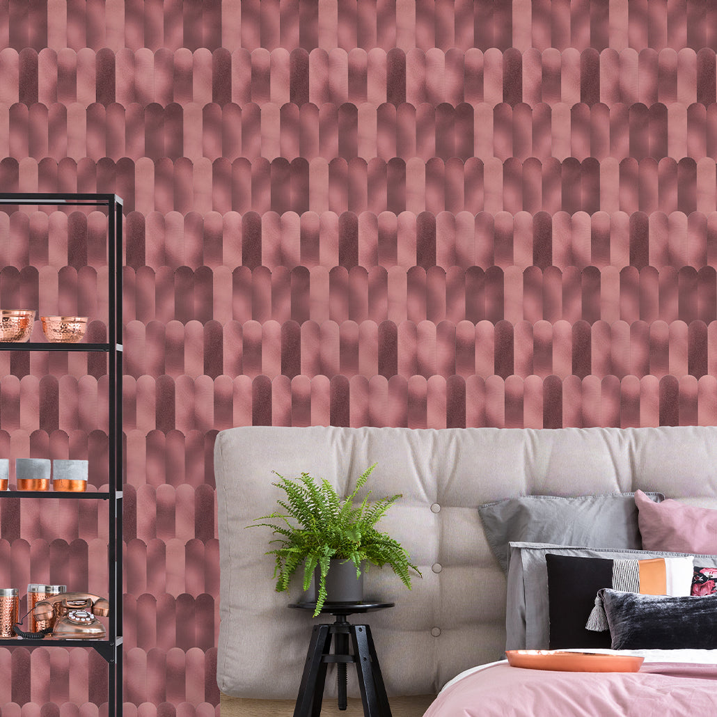 Peel and Stick Mosaic Tile | Arch Pink | 11.73×11.34 in | Metal