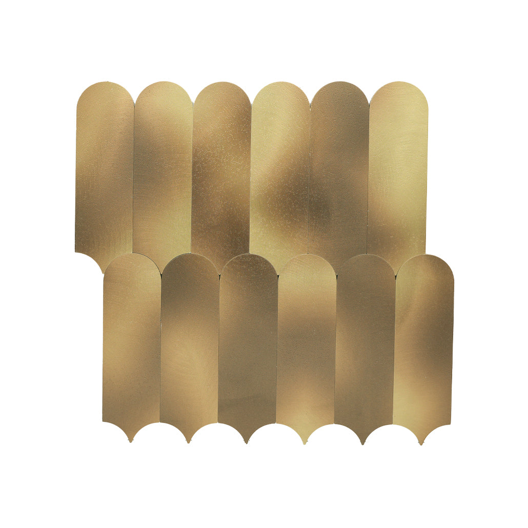 Peel and Stick Mosaic Tile | Arch Gold | 11.73×11.34 in | Metal