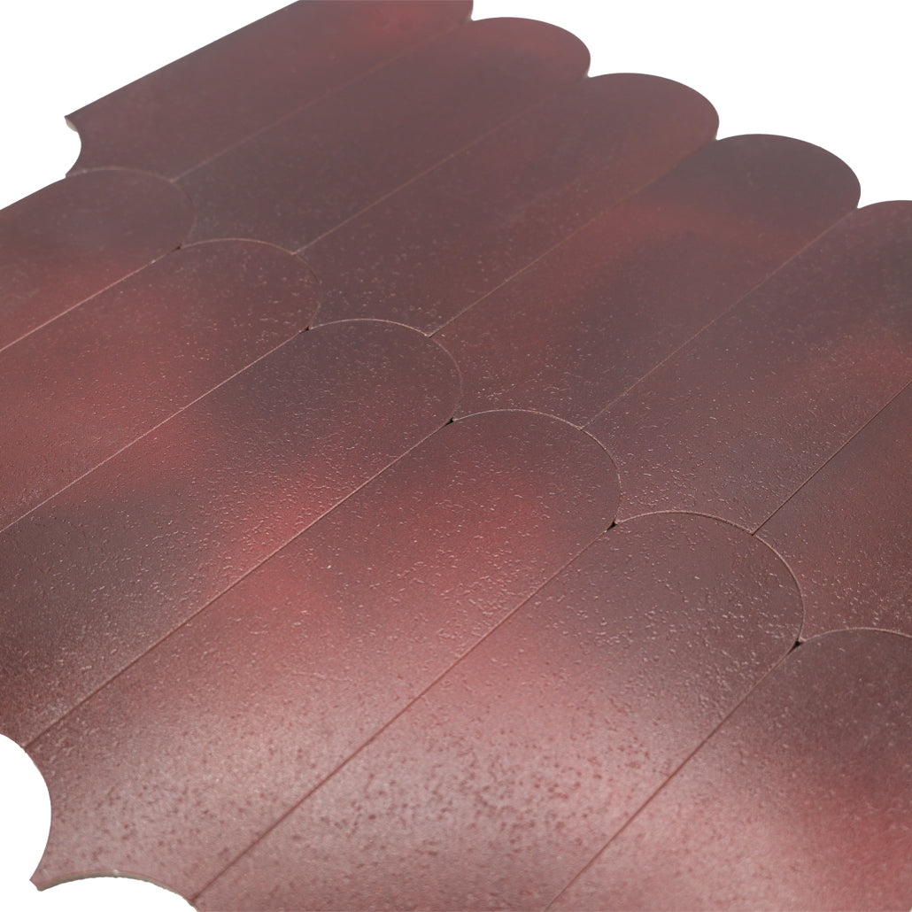 Peel and Stick Backsplash | Arch Burgundy | 11.73×11.34"