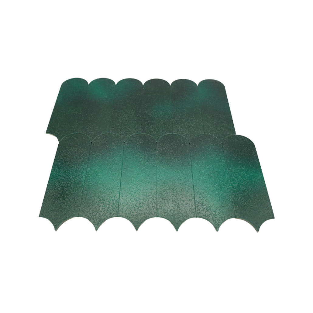 Peel and Stick Mosaic Tile | Arch Dark Green | 11.73×11.34 in | Metal