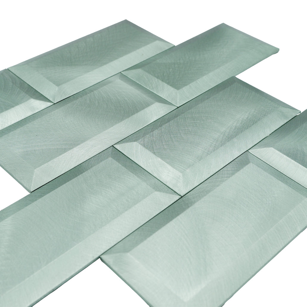 Peel and Stick Backsplash | Subway 3D Pastel Green | 12.01×12.01"