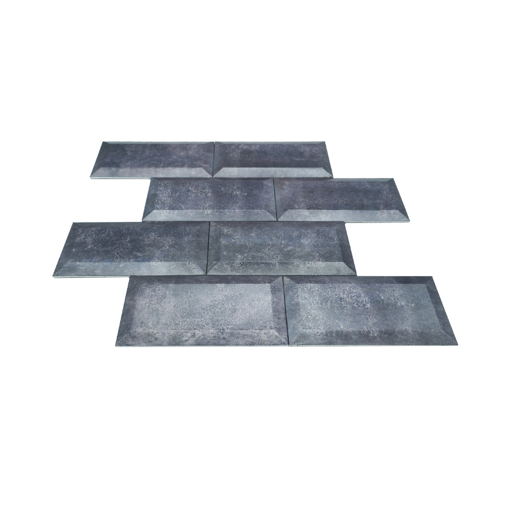 Peel and Stick Backsplash | Subway 3D Blue-Gray | 12.01×12.01"
