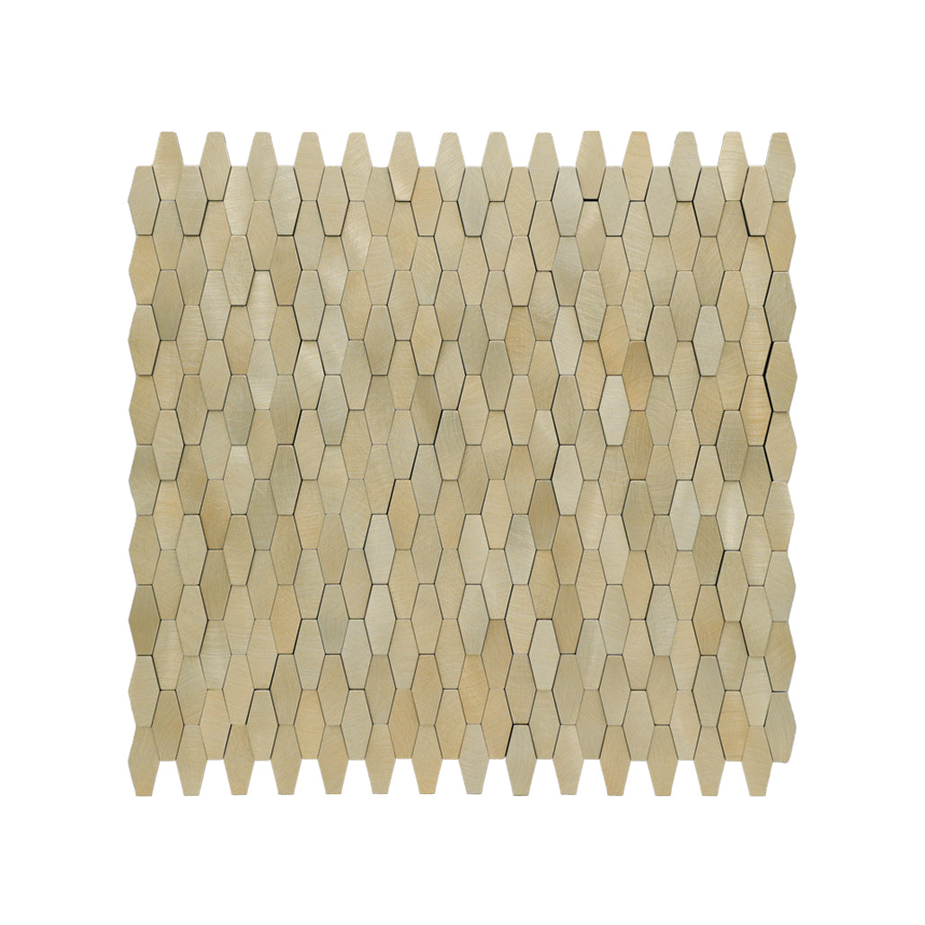 Peel and Stick Backsplash | Picket 3D Gold | 12.2×11.81"