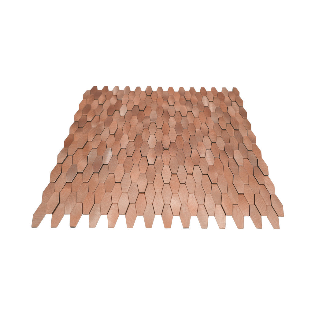 Peel and Stick Backsplash | Picket 3D Salmon | 12.2×11.81"