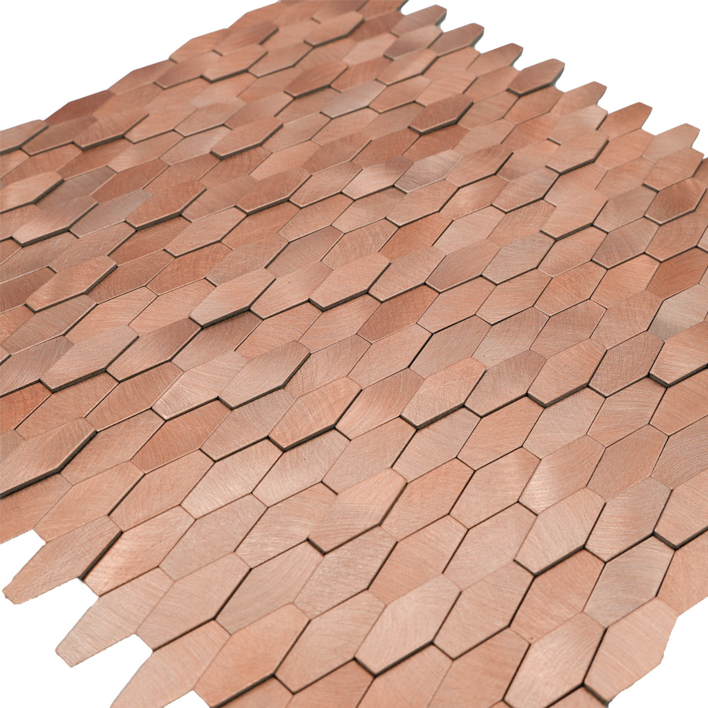 Peel and Stick Backsplash | Picket 3D Salmon | 12.2×11.81"
