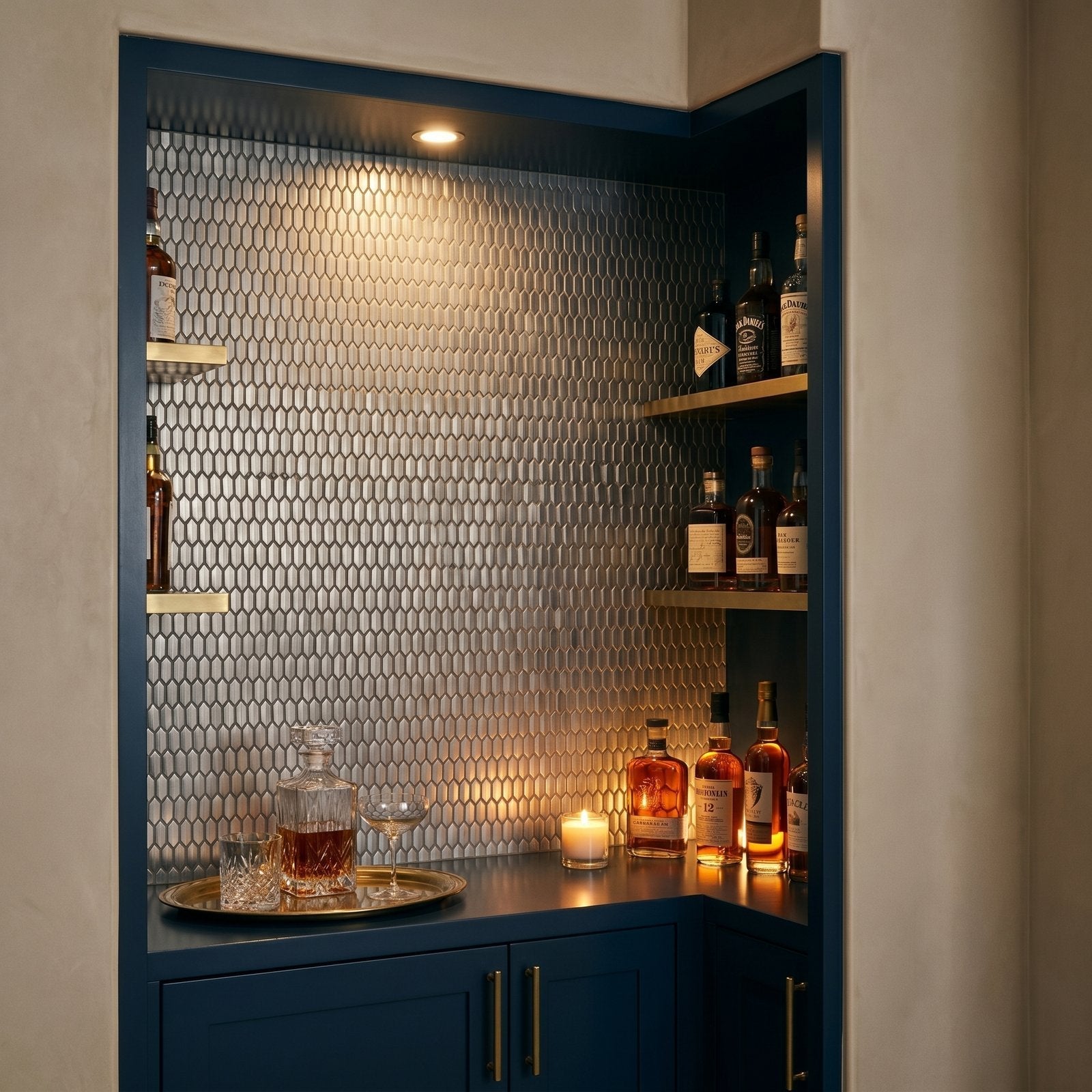 Peel and Stick Backsplash | Picket 3D Gray | 12.2×11.81"
