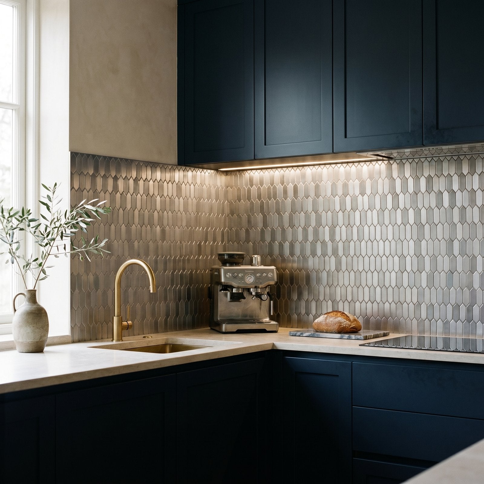 Peel and Stick Backsplash | Picket 3D Gray | 12.2×11.81"
