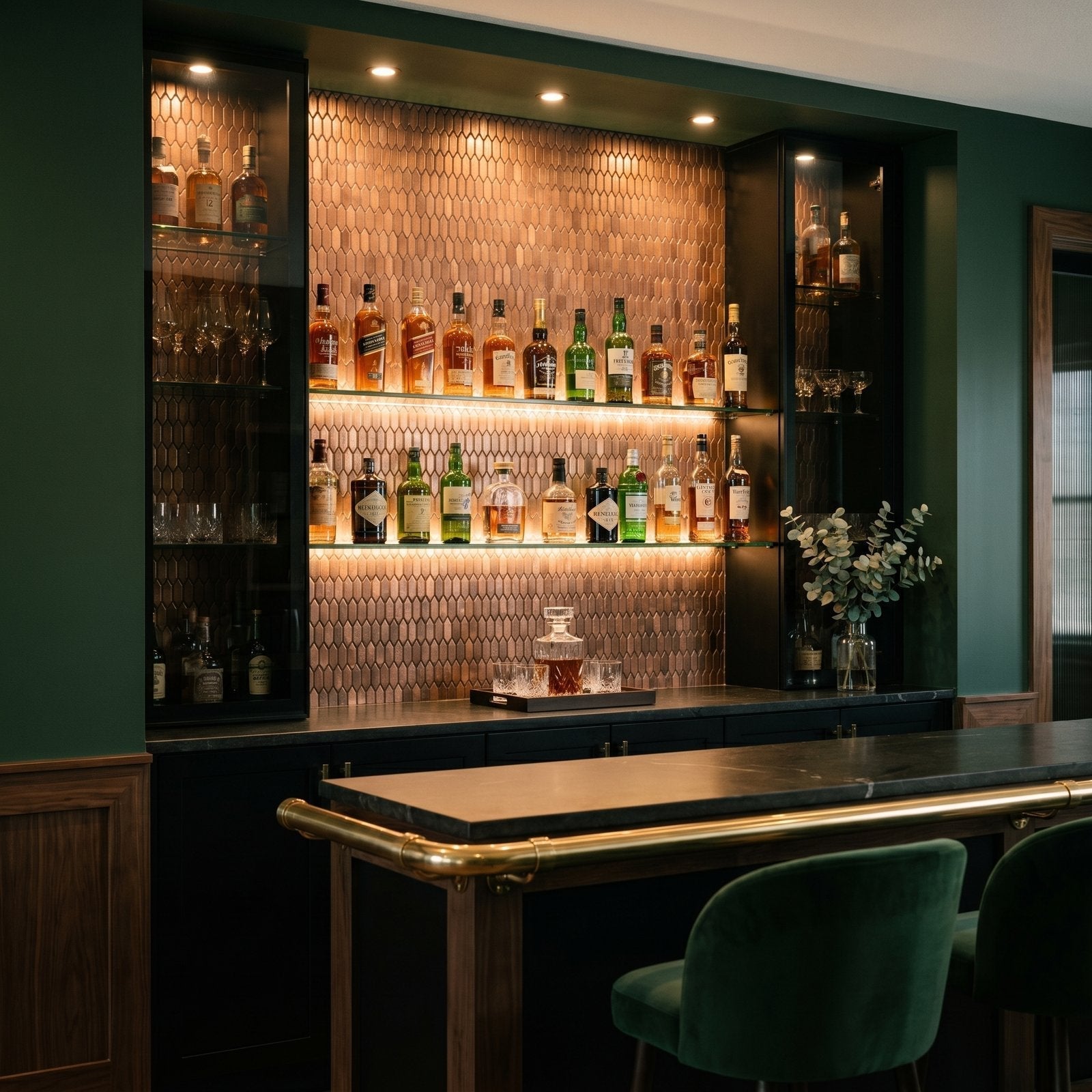 Peel and Stick Backsplash | Picket 3D Dark Copper | 12.2×11.81"