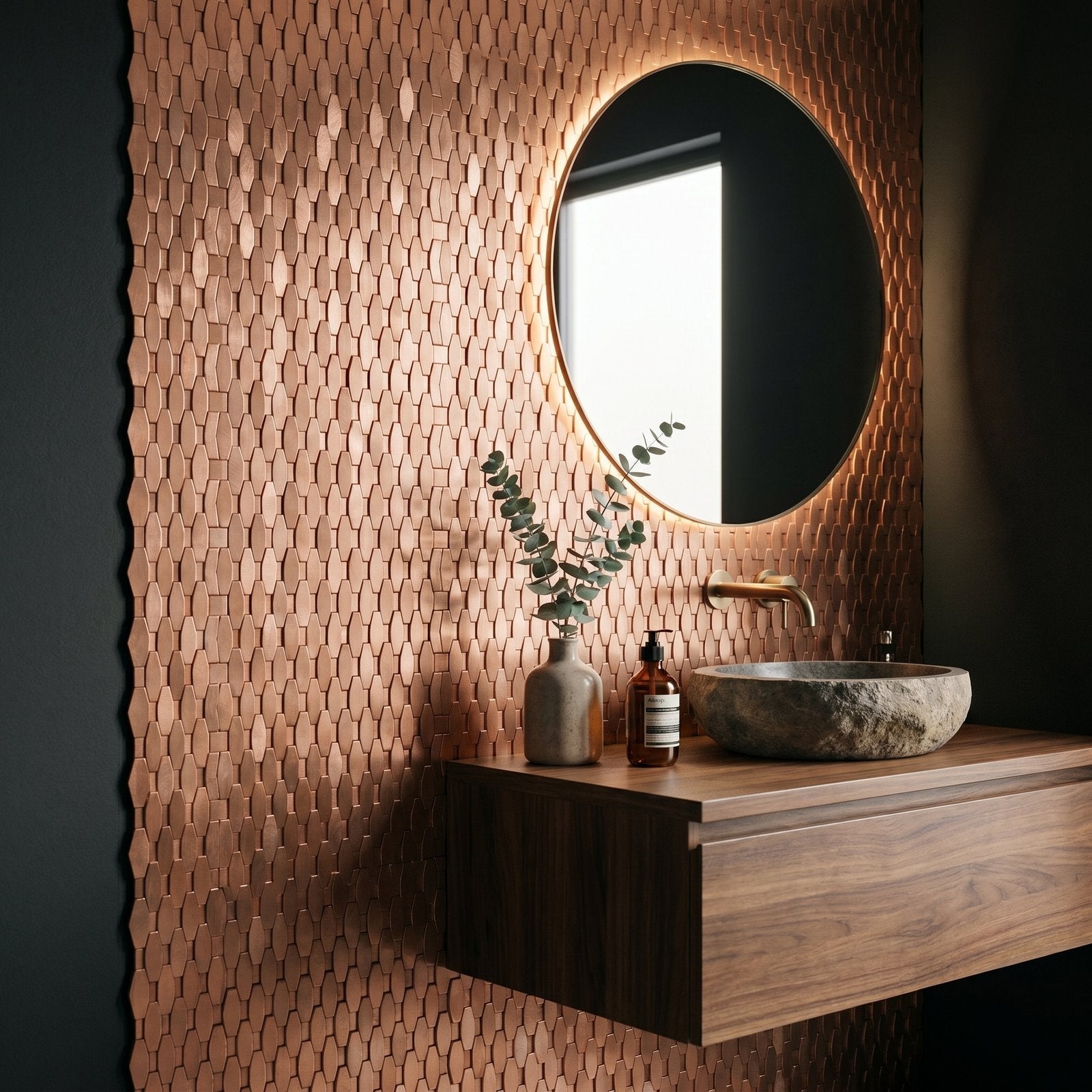 Peel and Stick Backsplash | Picket 3D Salmon | 12.2×11.81"