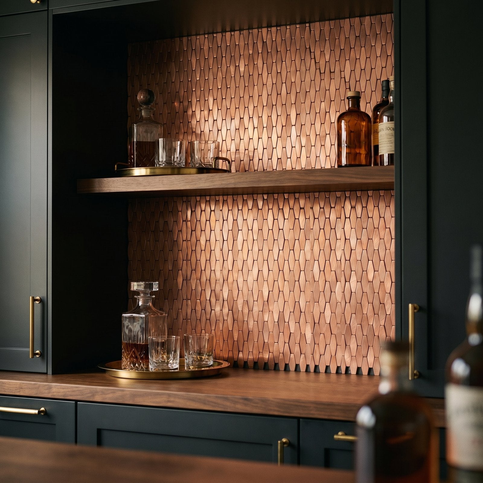 Peel and Stick Backsplash | Picket 3D Salmon | 12.2×11.81"