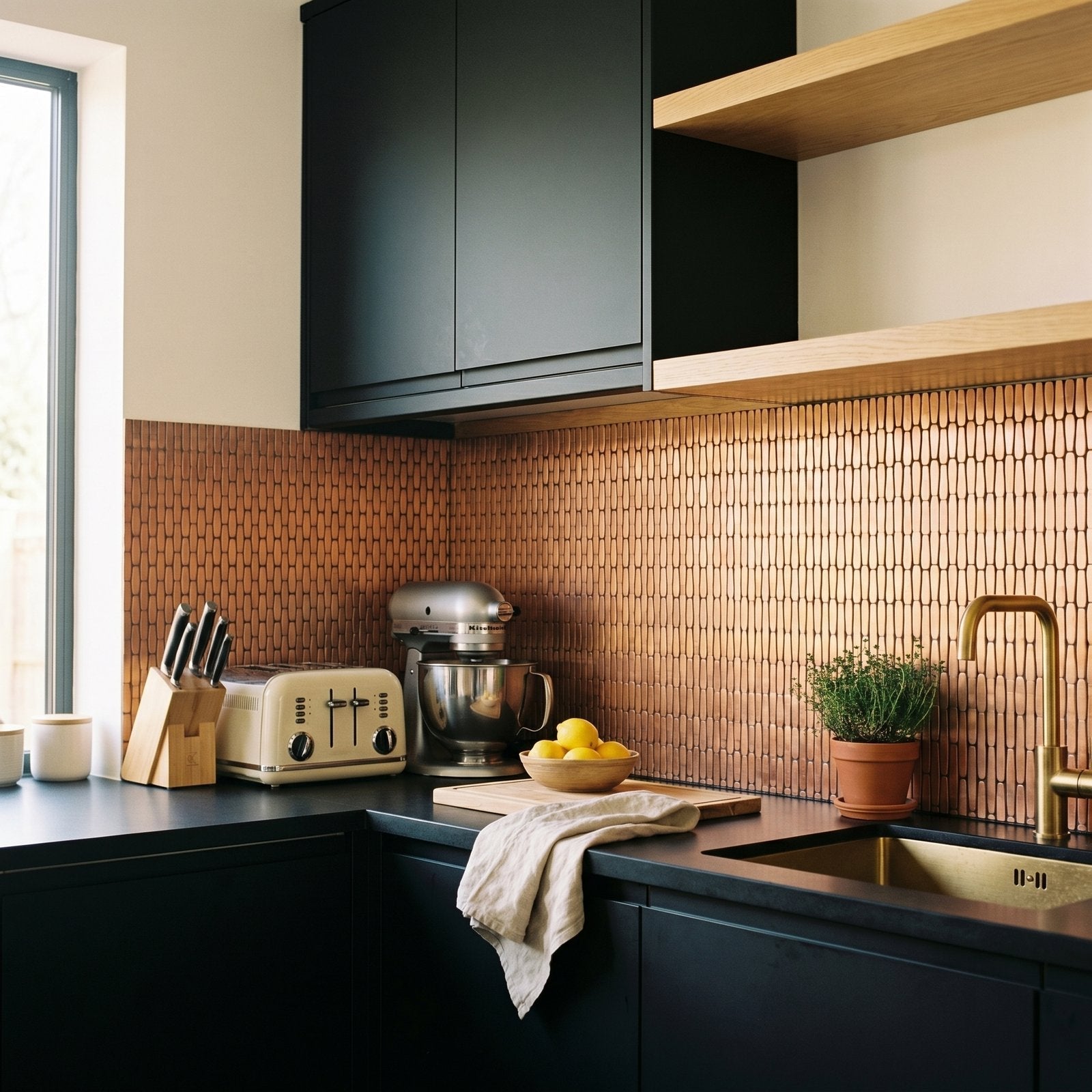 Peel and Stick Backsplash | Picket 3D Salmon | 12.2×11.81"