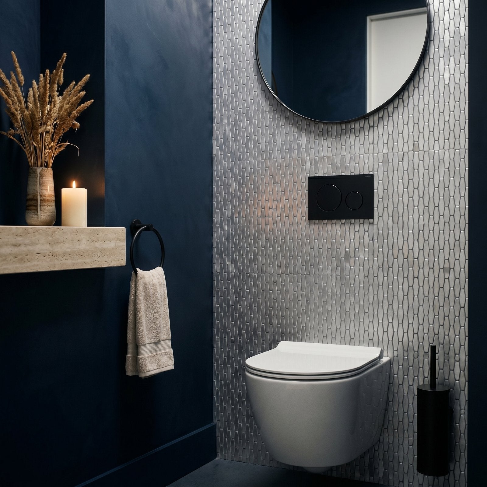 Peel and Stick Backsplash | Picket 3D Silver | 12.2×11.81"