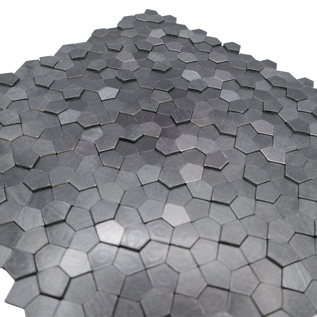 Peel and Stick Backsplash | Pentagon 3D Anthracite | 11.1×11.1"