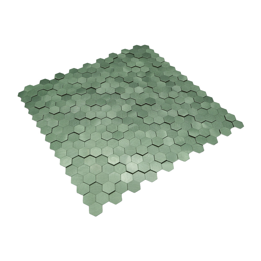 Peel and Stick Backsplash | Mini Hexagon 3D Pastel Green | 11.73×12.09"