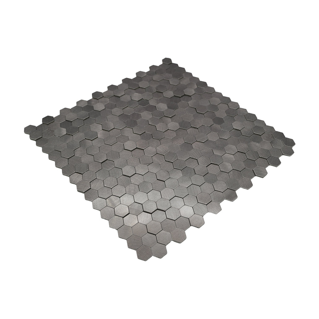 Peel and Stick Backsplash | Mini Hexagon 3D Anthracite | 11.73×12.09"