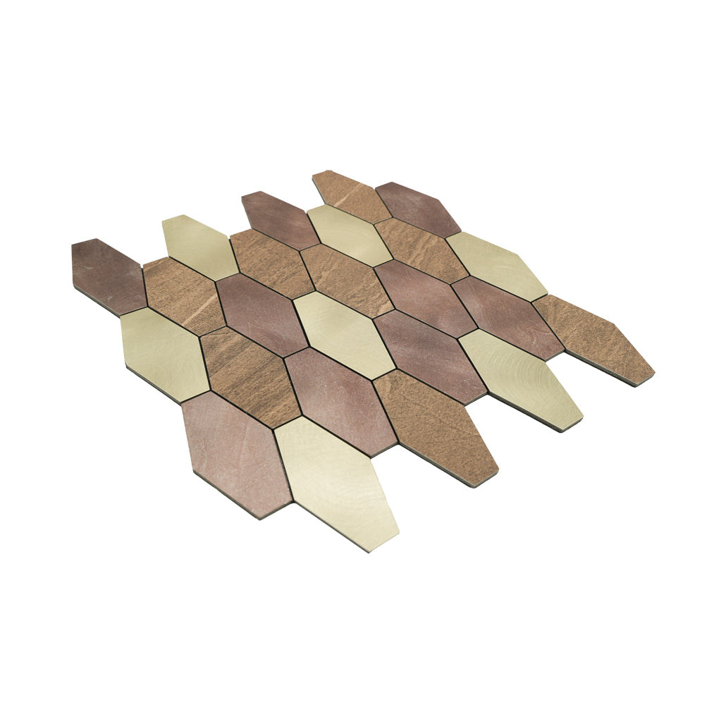 Peel and Stick Backsplash | Picket Brown | 11.81×11.81"