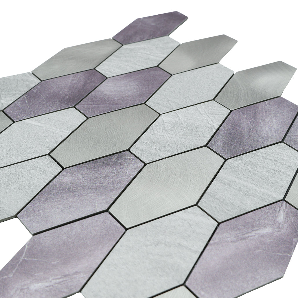 Peel and Stick Backsplash | Picket Gray | 11.81×11.81"