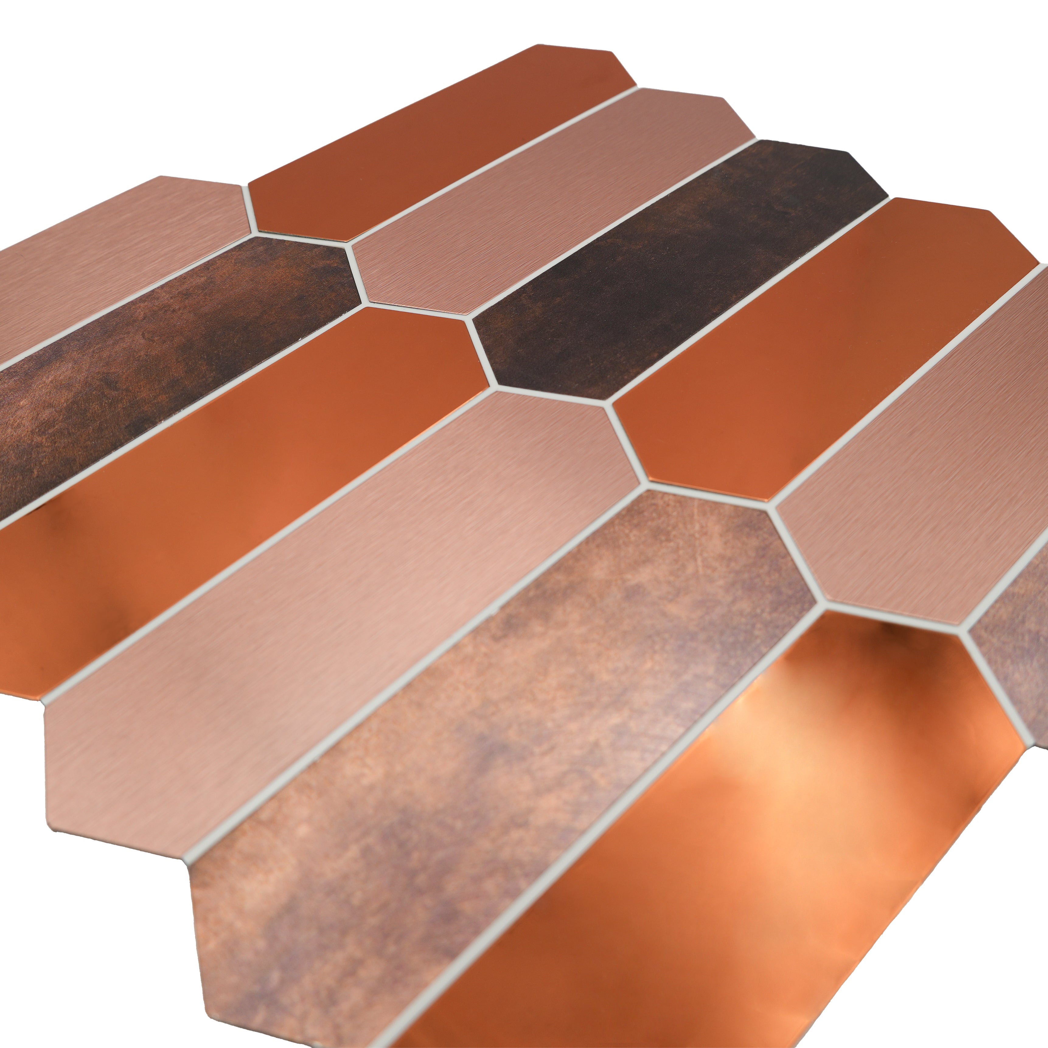 Peel and Stick Backsplash | Picket Brown | 11.1×10.75"