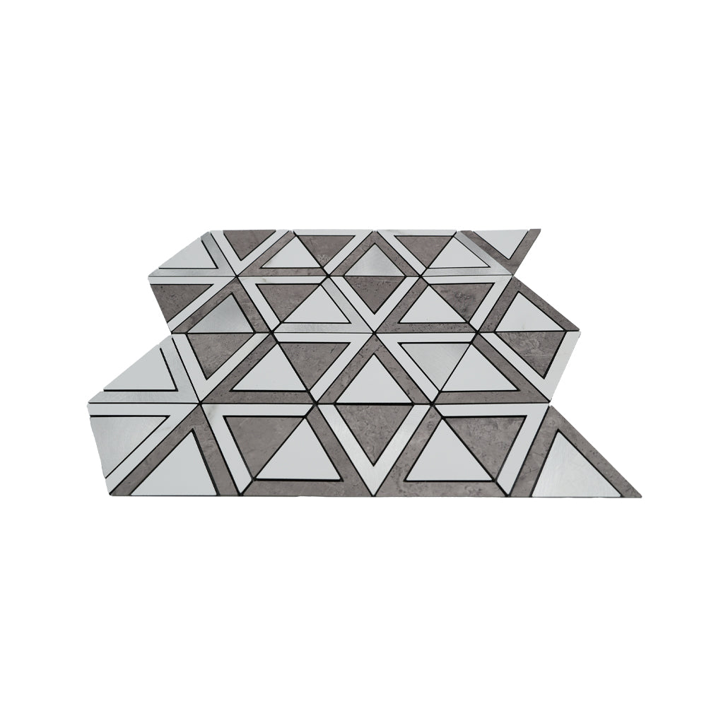 Peel and Stick Backsplash | Triangle Gray | 11.3×13.03"
