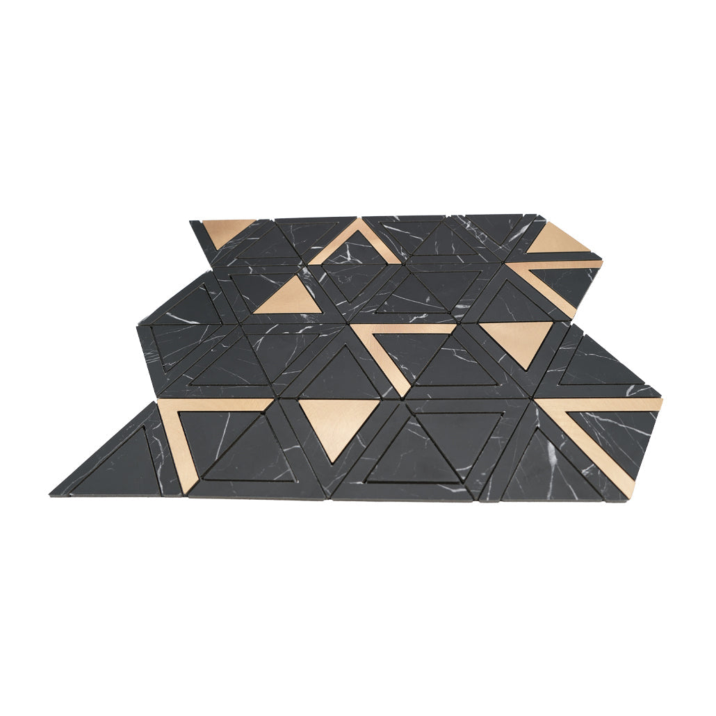 Peel and Stick Backsplash | Triangle Black | 11.3×13.03"
