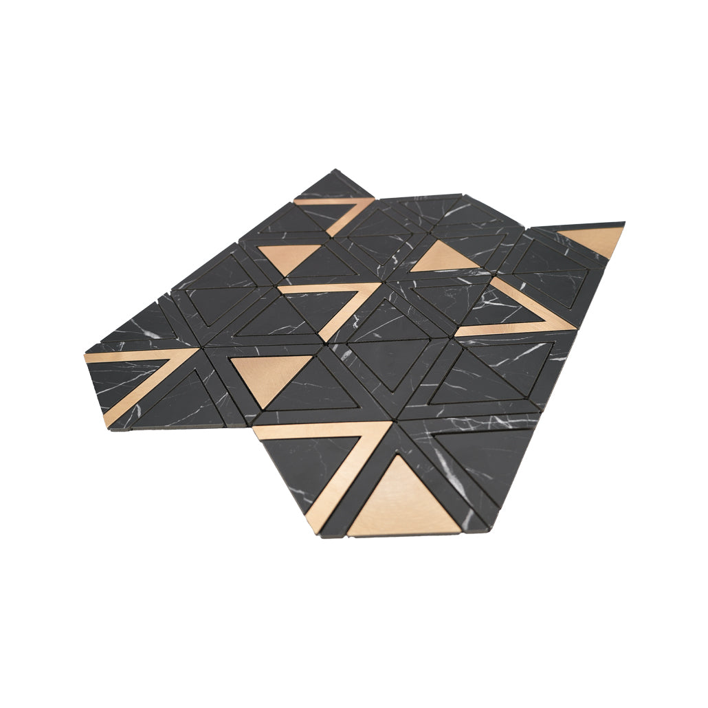 Peel and Stick Backsplash | Triangle Black | 11.3×13.03"