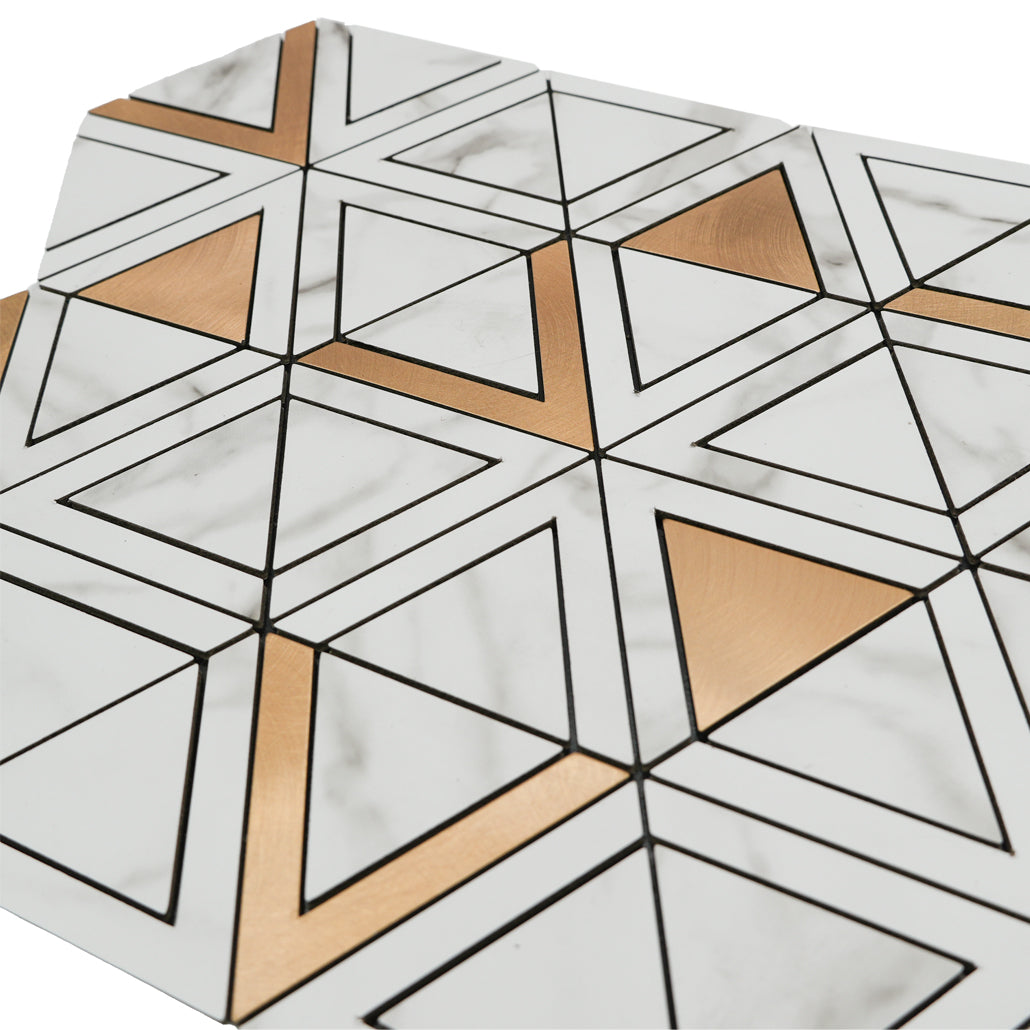 Peel and Stick Backsplash | Triangle Gold | 11.3×13.03"