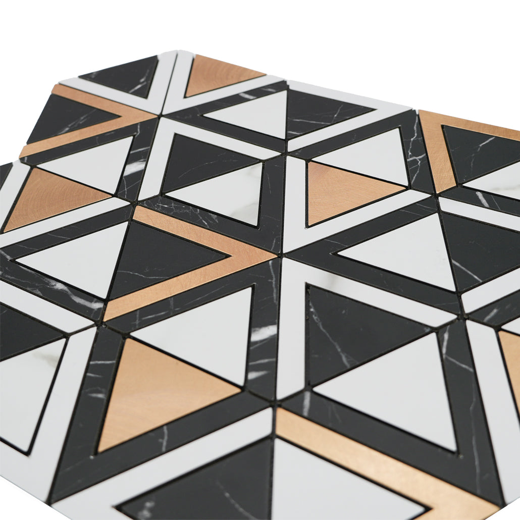 Peel and Stick Backsplash | Triangle Black | 11.3×13.03"