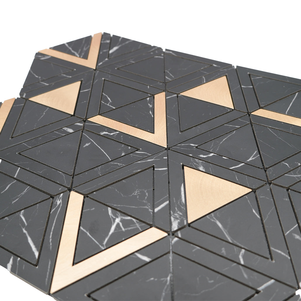 Peel and Stick Backsplash | Triangle Black | 11.3×13.03"
