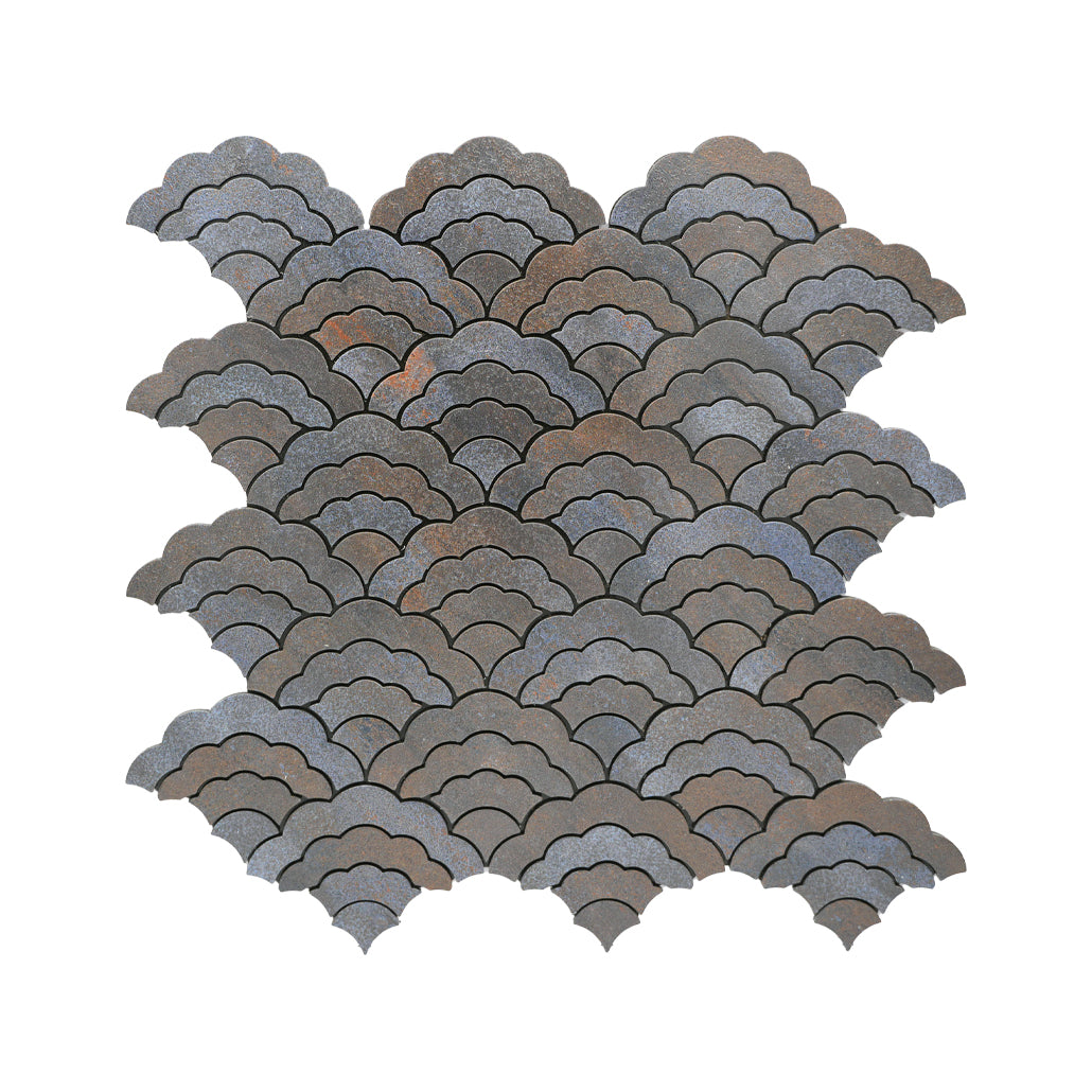 Peel and Stick Backsplash | Fan Anthracite | 10.55×11.06"