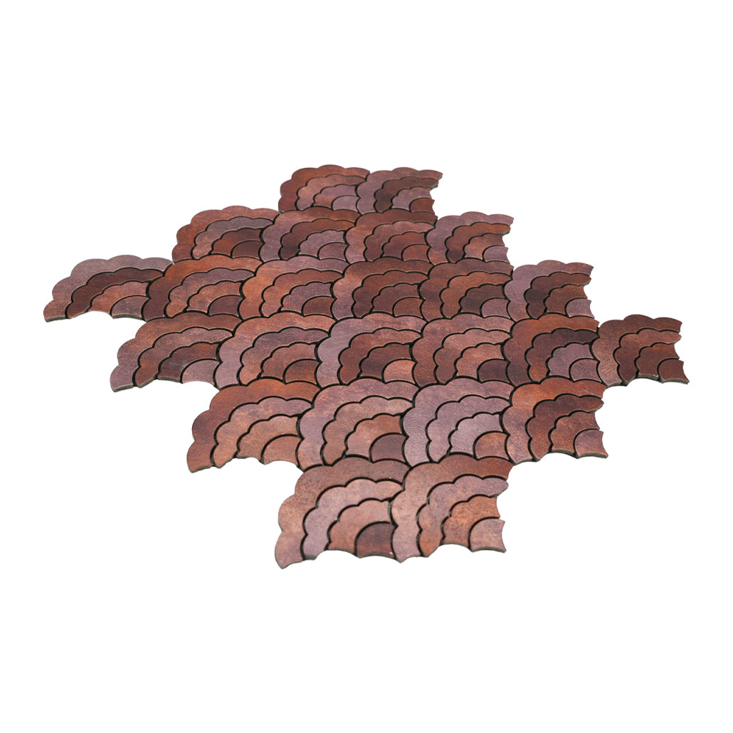 Peel and Stick Mosaic Tile | Fan Copper | 10.55×11.06 in | Metal