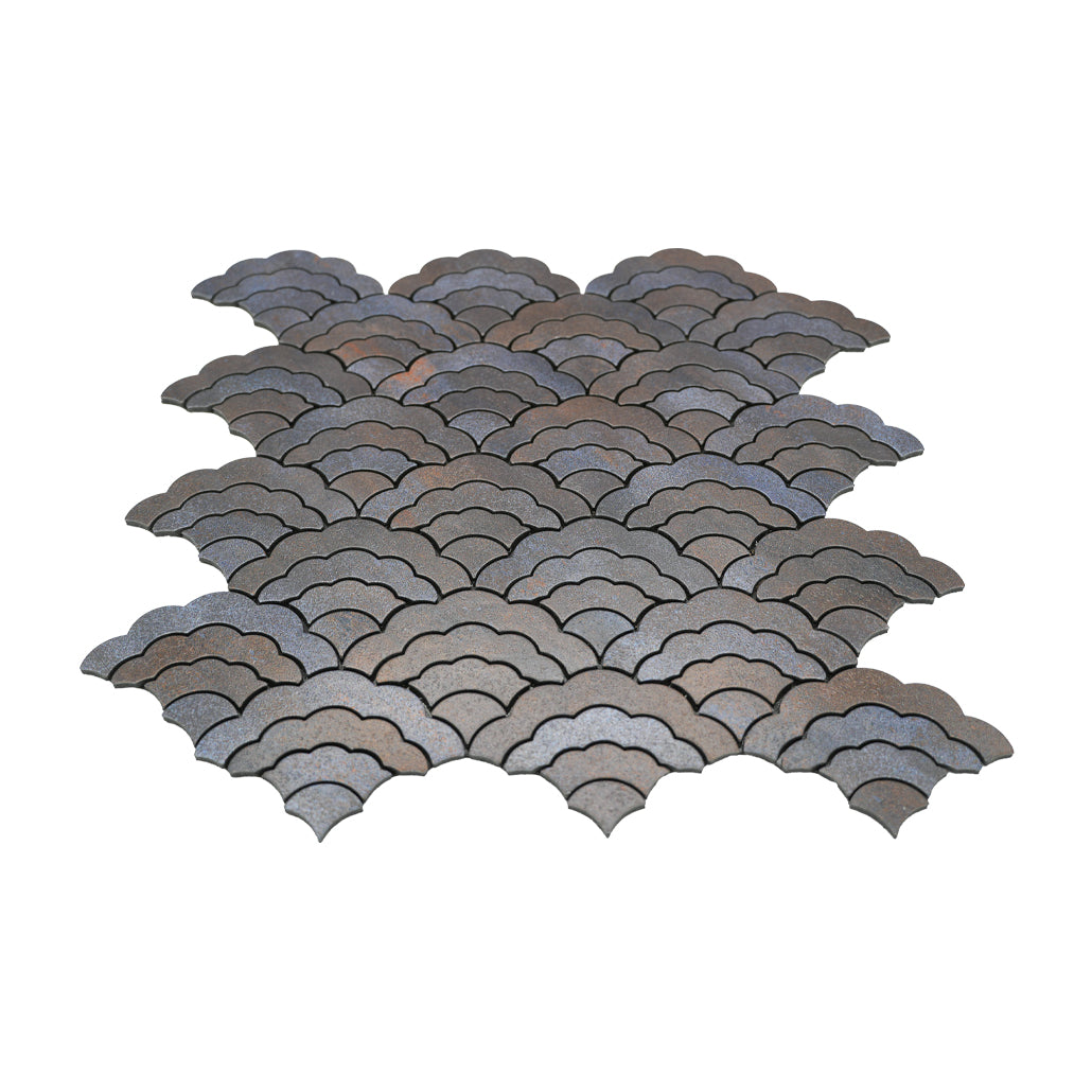 Peel and Stick Backsplash | Fan Anthracite | 10.55×11.06"