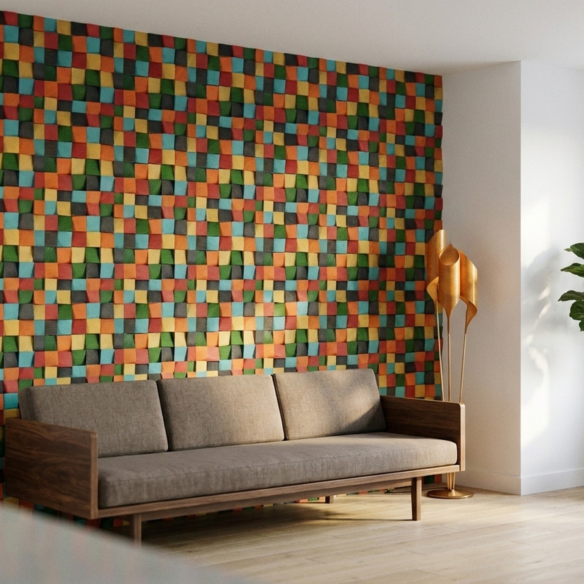 3D Wood Wall Panel | Dark Pine | 12×12"