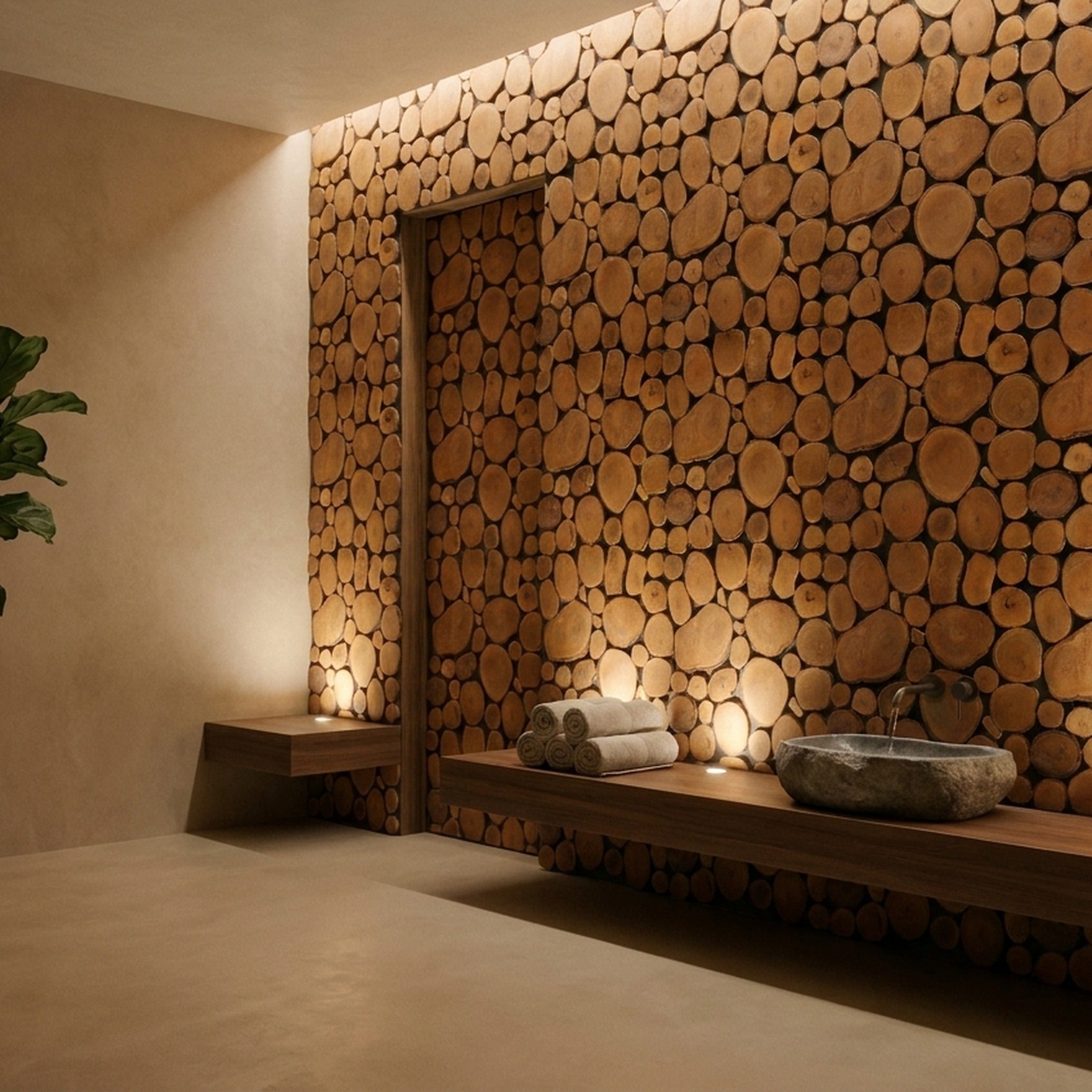 3D Wood Wall Panel | Lychee | 12×12"