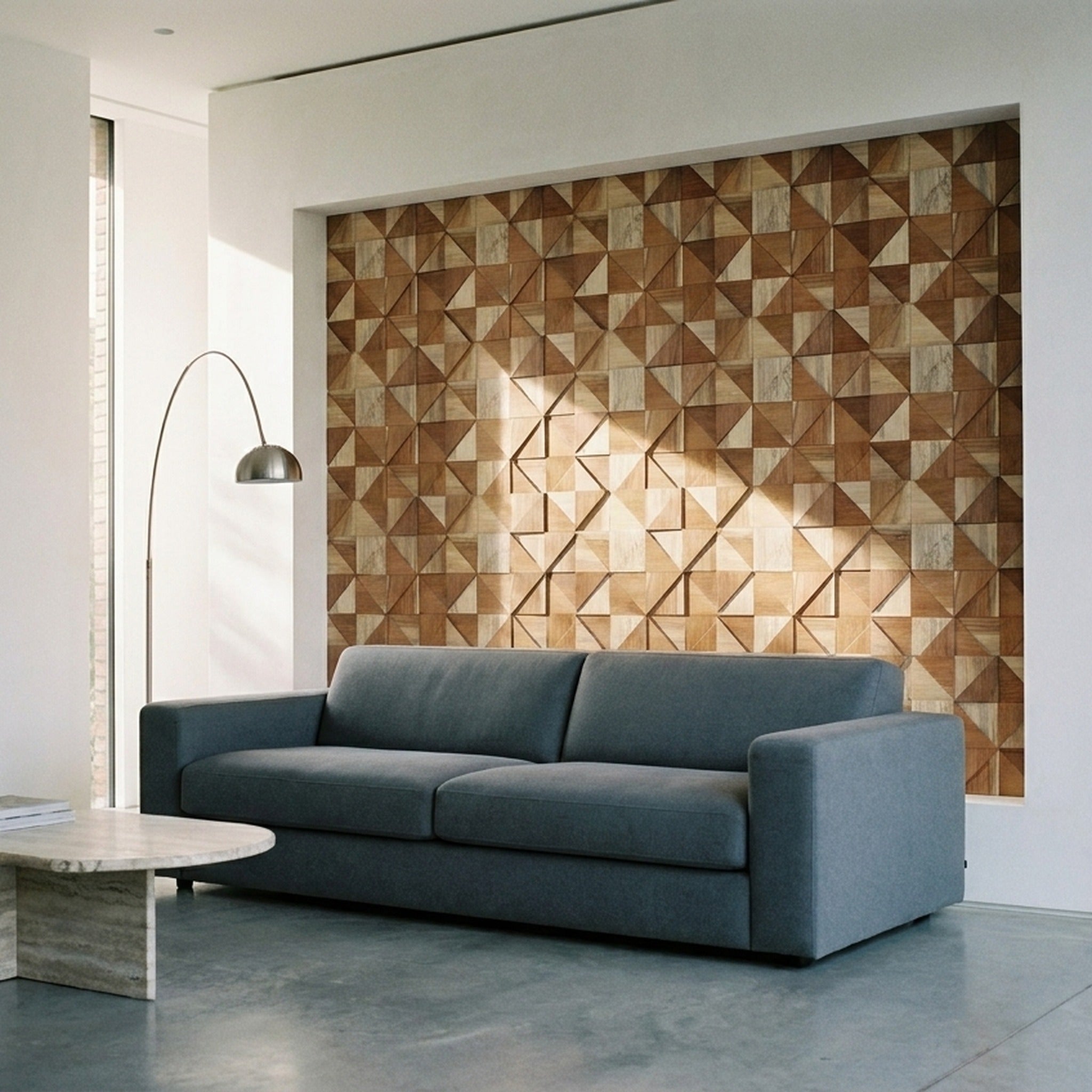 3D Wood Wall Panel | Merbau | 12×12"