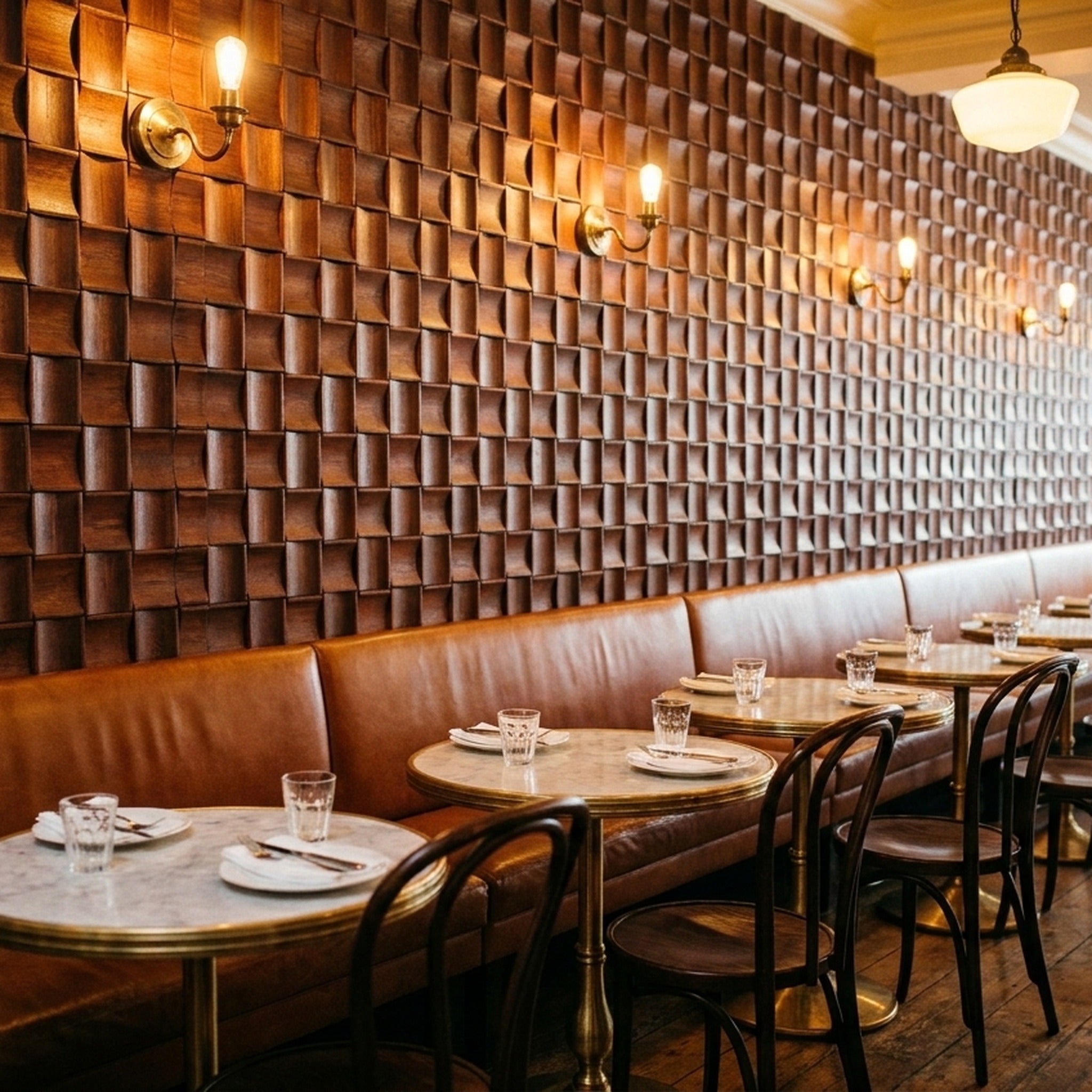3D Wood Wall Panel | Merbau Long | 12×24"