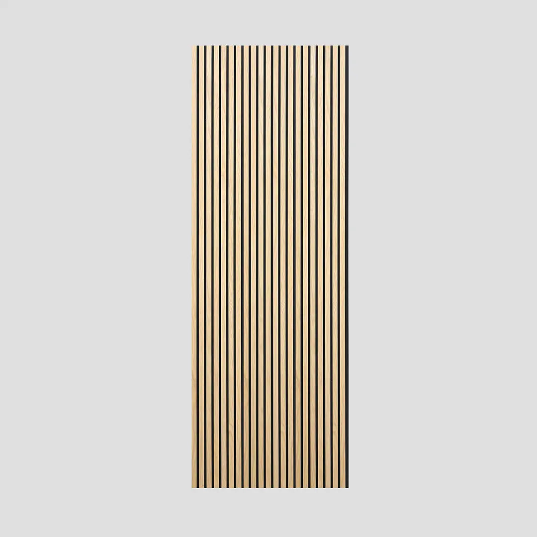 Acoustic Slat Wall Panel | Natural Oak | Premium 3-sided Wood Veneer